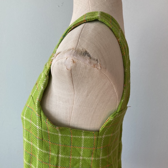 Vintage green plaid tank - Picture 5 of 8